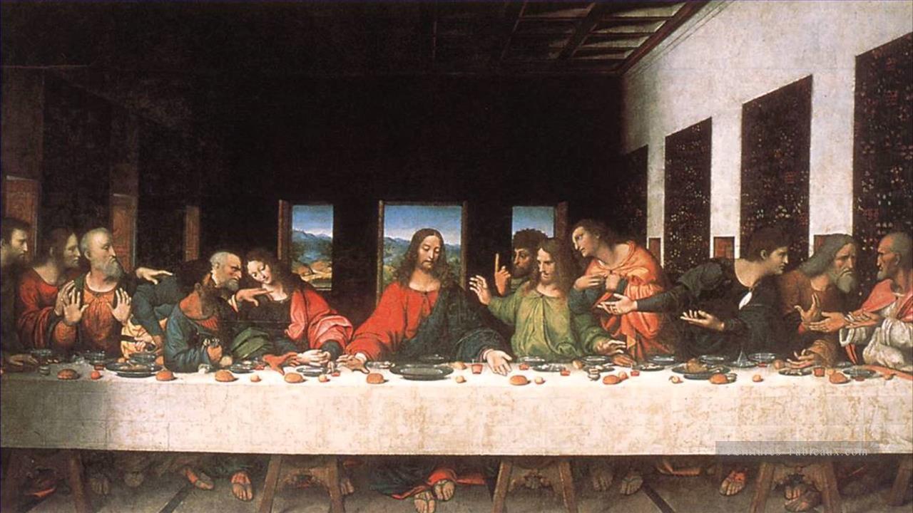 La Cène reproduction Léonard de Vinci Peintures à l'huile